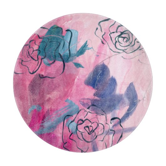 Binnenmuziek - Floral Sketch Snijplank (Voorkant)