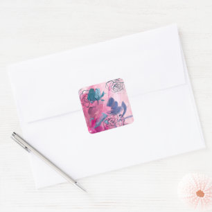 Binnenmuziek - Floral Sketch Vierkante Sticker