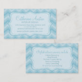 Binnenontwerp chevron zigzag Blue visitekaartje (Voorkant / Achterkant)