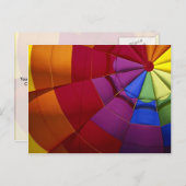 Binnenontwerp van opgepompte heteluchtballon briefkaart (Voorkant / Achterkant)