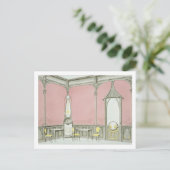 Binnenontwerp voor een brasserie, afbeelding van briefkaart (Staand voorkant)