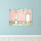 Binnenontwerp voor een brasserie, afbeelding van canvas afdruk (Insitu (Houten vloer))