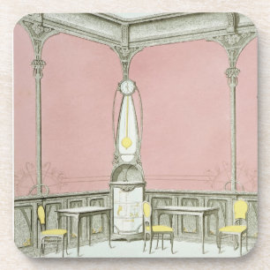 Binnenontwerp voor een brasserie, afbeelding van drankjes onderzetter