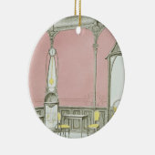 Binnenontwerp voor een brasserie, afbeelding van keramisch ornament (Rechts)