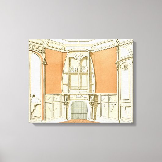Binnenontwerp voor een eetkamer, afbeelding voor canvas afdruk (Voorkant)