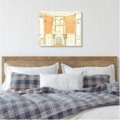 Binnenontwerp voor een eetkamer, afbeelding voor canvas afdruk (Insitu (Slaapkamer))