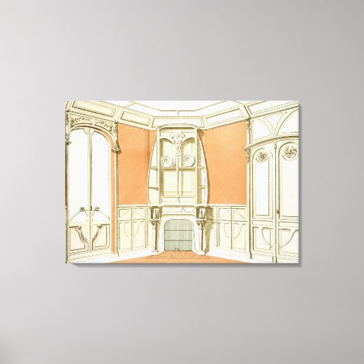 Binnenontwerp voor een eetkamer, afbeelding voor canvas afdruk (Voorkant)