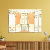 Binnenontwerp voor een eetkamer, afbeelding voor canvas afdruk (Insitu (Woonkamer))