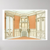 Binnenontwerp voor een eetkamer, afbeelding voor poster (Voorkant)