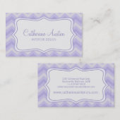 Binnenontwerp zigzag paars grijs visitekaartje (Voorkant / Achterkant)