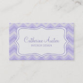 Binnenontwerp zigzag paars grijs visitekaartje (Voorkant)