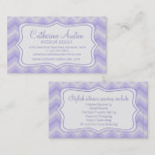 Binnenontwerp zigzag paars grijs visitekaartje (Voorkant / Achterkant)