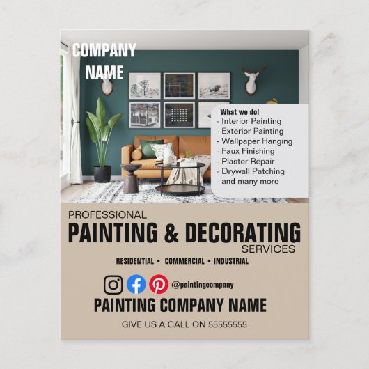 BINNENontwerper VOOR BEWERKING EN DECORATING Flyer (Voorkant)