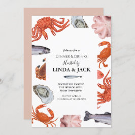 Binnenpartij uitnodiging Seafood Thema