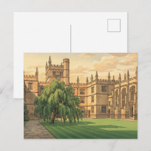 Binnenplaats aan de Universiteit van Oxford Briefkaart