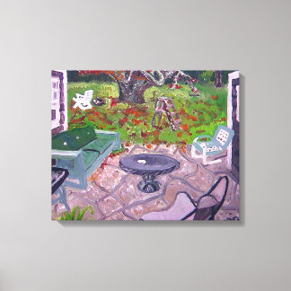 Binnenplaats Oude Hamptons Huis Amagansett Canvas Afdruk