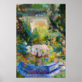 Binnenplaats van het Casa Sorolla van Joaquin Soro Poster (Voorkant)