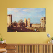Binnenplaats van Warwick Castle Canaletto Canvas Afdruk (Insitu (Woonkamer))
