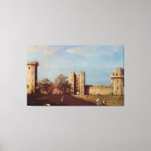 Binnenplaats van Warwick Castle Canaletto Canvas Afdruk (Voorkant)