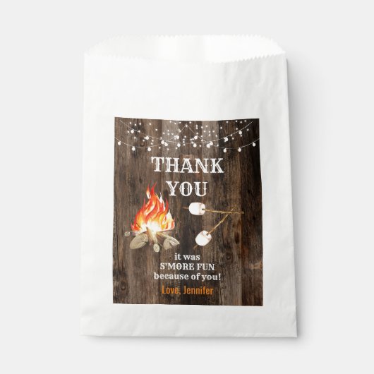 Binnenplaats vreugdevuur bedankzakje (Voorkant)
