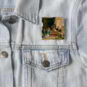 Binnenschool in Caïro Vierkante Button 5,1 Cm (In situ)