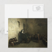 Binnenschool voor weesmeisjes, 1850 briefkaart (Voorkant / Achterkant)