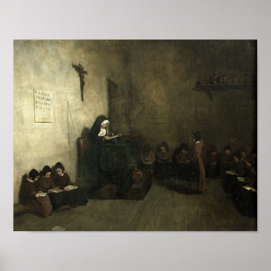 Binnenschool voor weesmeisjes, 1850 poster (Voorkant)