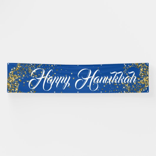 Binnenshuis Aangepaste banner-Happy Hanukkah Spandoek (Horizontaal)