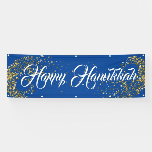 Binnenshuis Aangepaste banner-Happy Hanukkah Spandoek (Horizontaal)