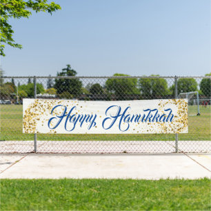 Binnenshuis Aangepaste banner-Happy Hanukkah Spandoek