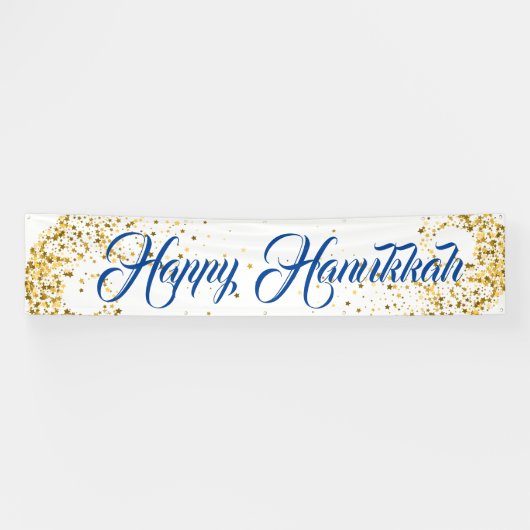 Binnenshuis Aangepaste banner-Happy Hanukkah Spandoek (Horizontaal)