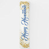 Binnenshuis Aangepaste banner-Happy Hanukkah Spandoek (Verticaal)