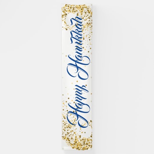 Binnenshuis Aangepaste banner-Happy Hanukkah Spandoek (Verticaal)
