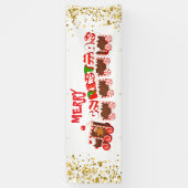 Binnenshuis aangepaste banner-Merry-kersttrein Spandoek (Verticaal)