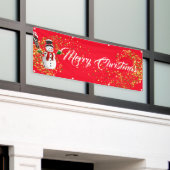 Binnenshuis aangepaste banner voor fijne kerst (Buitenkant Gebouw)