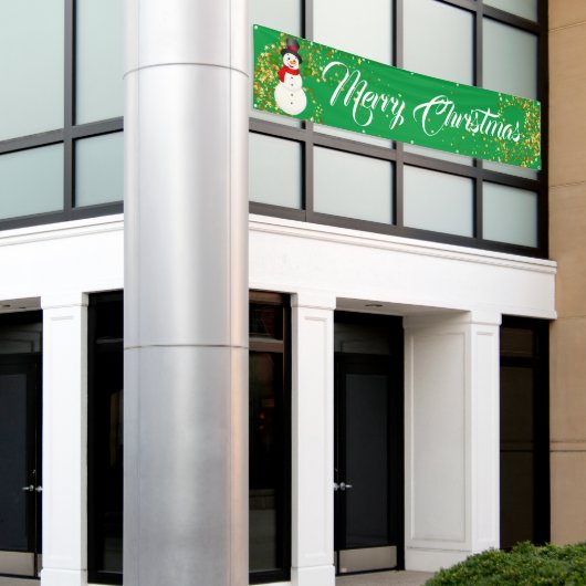 Binnenshuis aangepaste banner voor fijne kerst (Buitenkant Gebouw)