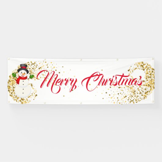 Binnenshuis aangepaste banner voor fijne kerst (Horizontaal)