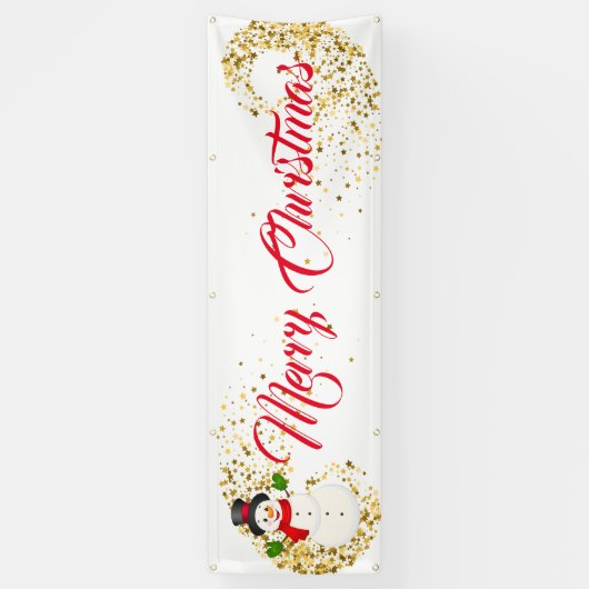 Binnenshuis aangepaste banner voor fijne kerst (Verticaal)