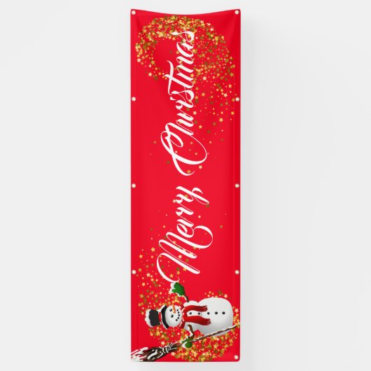 Binnenshuis aangepaste banner voor fijne kerst (Verticaal)