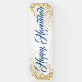 Binnenshuis Banner-Happy Hanukkah Spandoek (Verticaal)