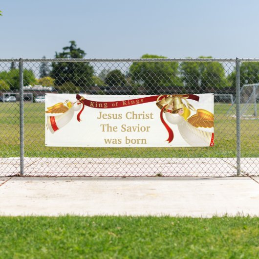 Binnenshuis kerstbanner-koning van Koningen Spandoek (Insitu)