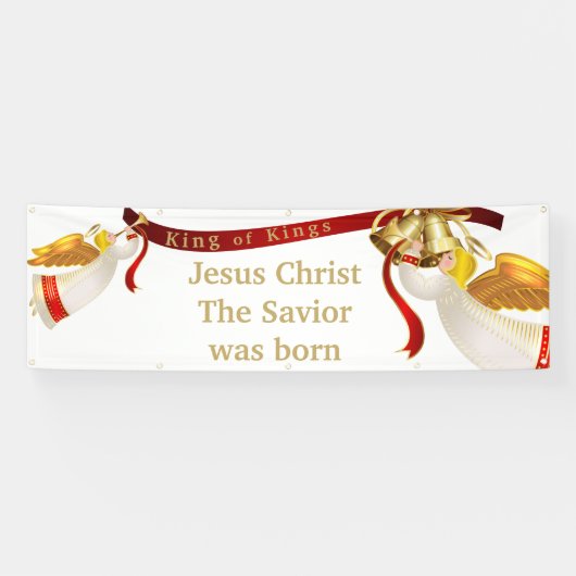 Binnenshuis kerstbanner-koning van Koningen Spandoek (Horizontaal)