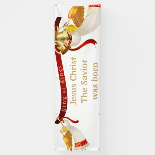 Binnenshuis kerstbanner-koning van Koningen Spandoek (Verticaal)