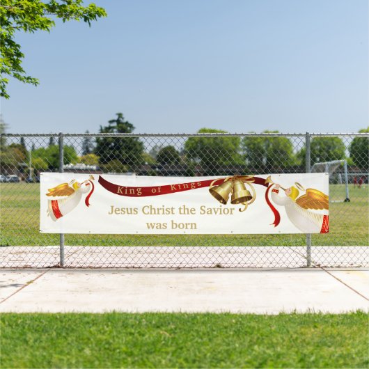 Binnenshuis kerstbanner-koning van Koningen Spandoek (Insitu)