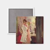 Binnenshuis met de vrouw van de kunstenaar, 1889 magneet (Voorkant / Achterkant)