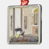 Binnenshuis met door Ruhlmann ontworpen meubelen,  Metalen Ornament (Links)