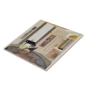 Binnenshuis met door Ruhlmann ontworpen meubelen,  Tegeltje (Zijkant)