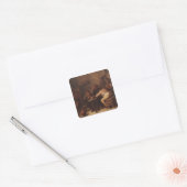 Binnenshuis met rokers vierkante sticker (Envelop)