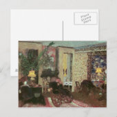 Binnenshuis of, The Salon met Drie Lampen, 1899 Briefkaart (Voorkant / Achterkant)