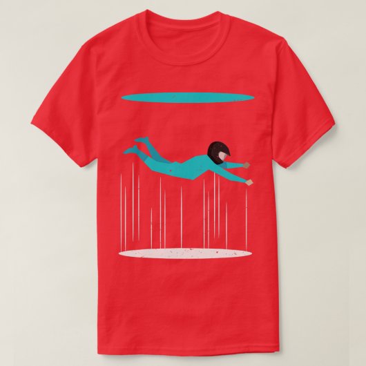 Binnenskabelduikende windtunnel t-shirt (Design voorkant)
